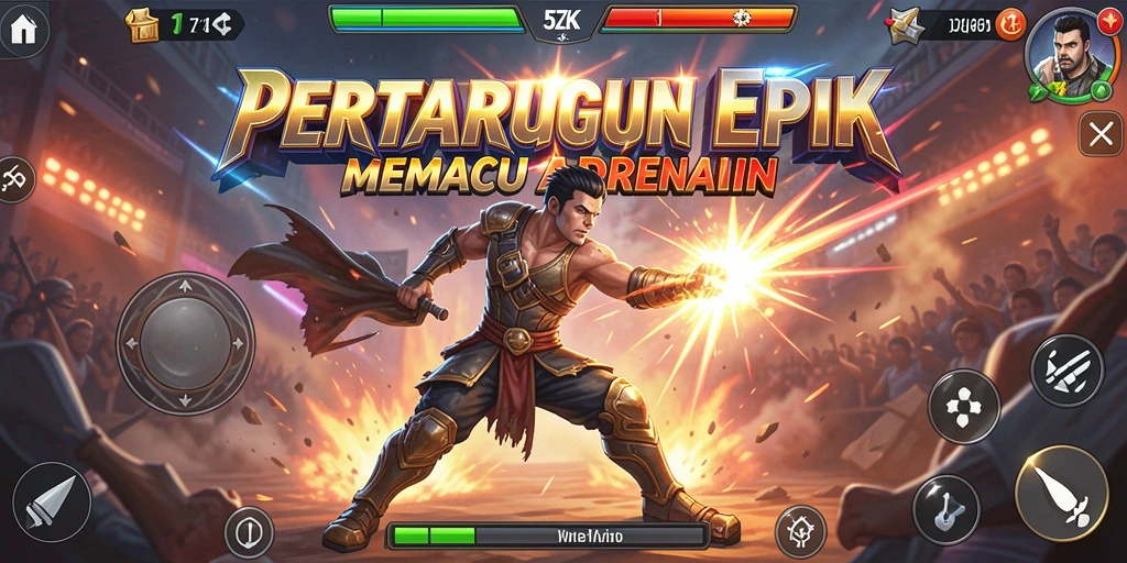 Gameplay 5ZK menampilkan aksi pertempuran yang mendebarkan.