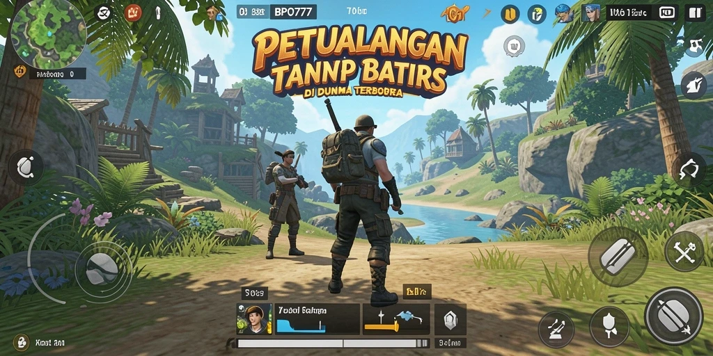 Tangkapan layar utama dari gameplay seru BPO777 di dunia terbuka.