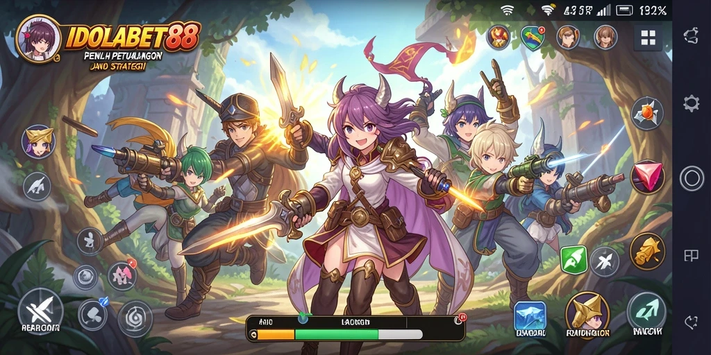 Tampilan screenshot IDOLABET88 dengan gameplay anime yang seru.