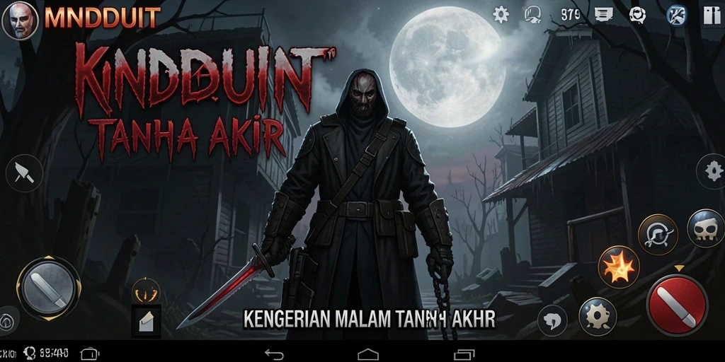 Screenshot gameplay menampilkan ketegangan dan kengerian dalam MNDUIT.