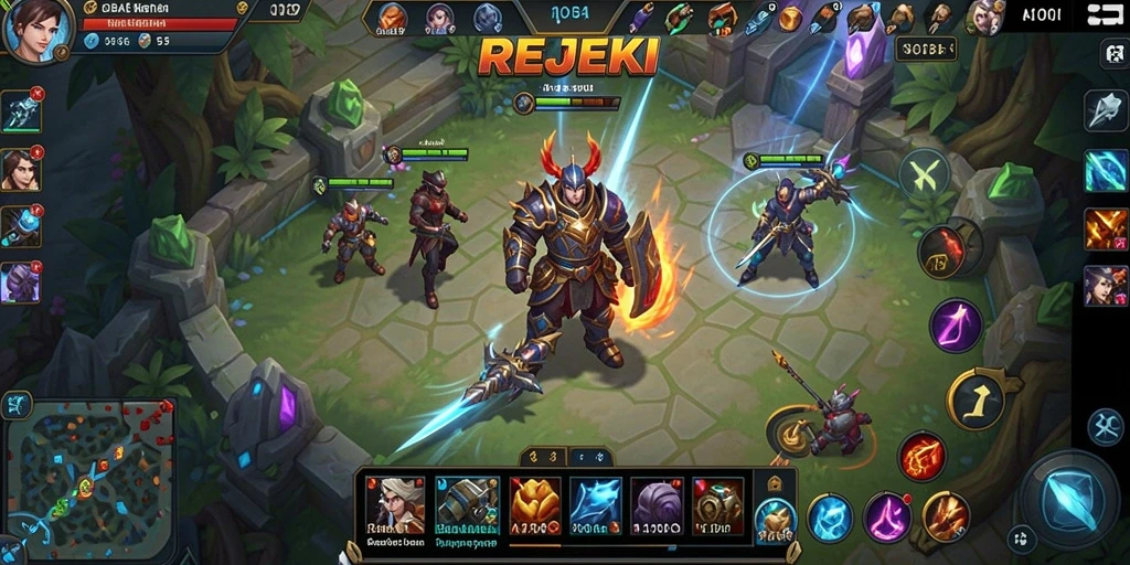 Tampilan gameplay menarik dari REJEKI yang penuh aksi.